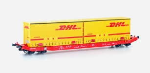 Mehano 28411 - H0 - Containertragwagen DHL, DB Cargo, Ep. VI